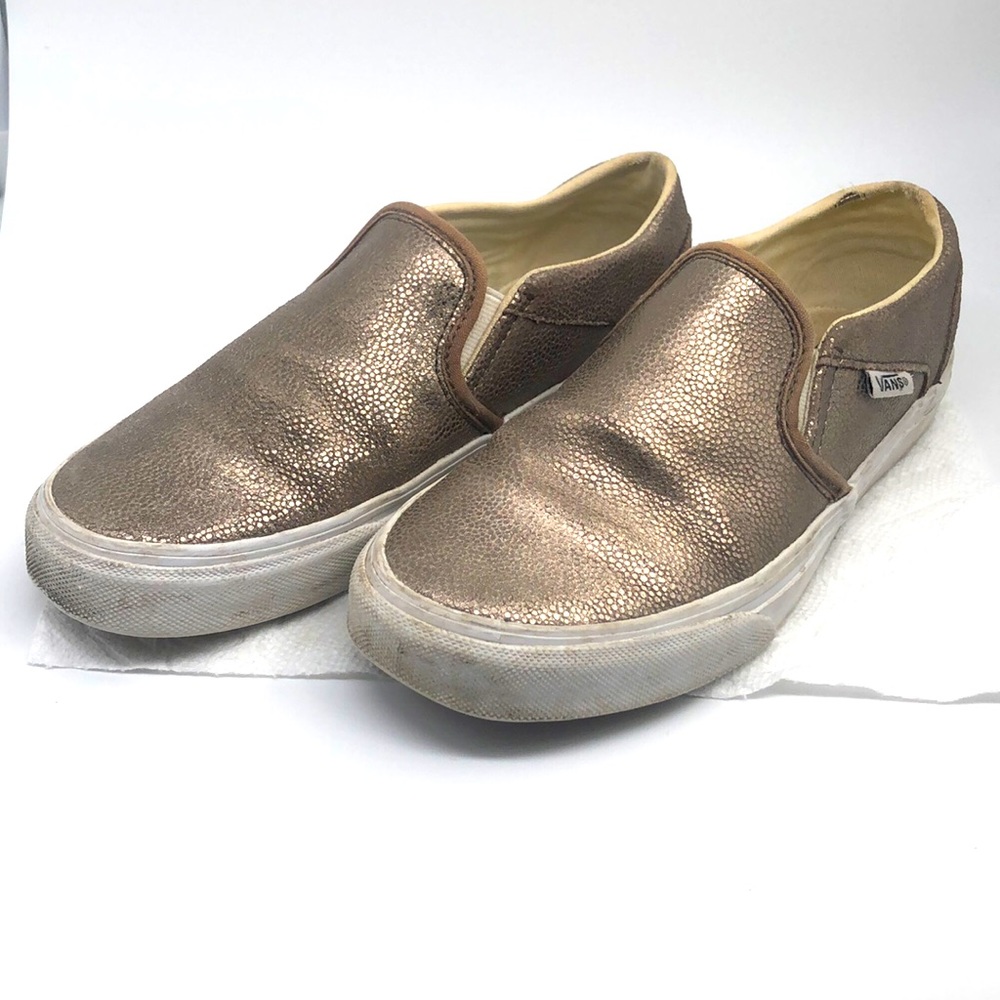 Vans metallic slip-on sneakers